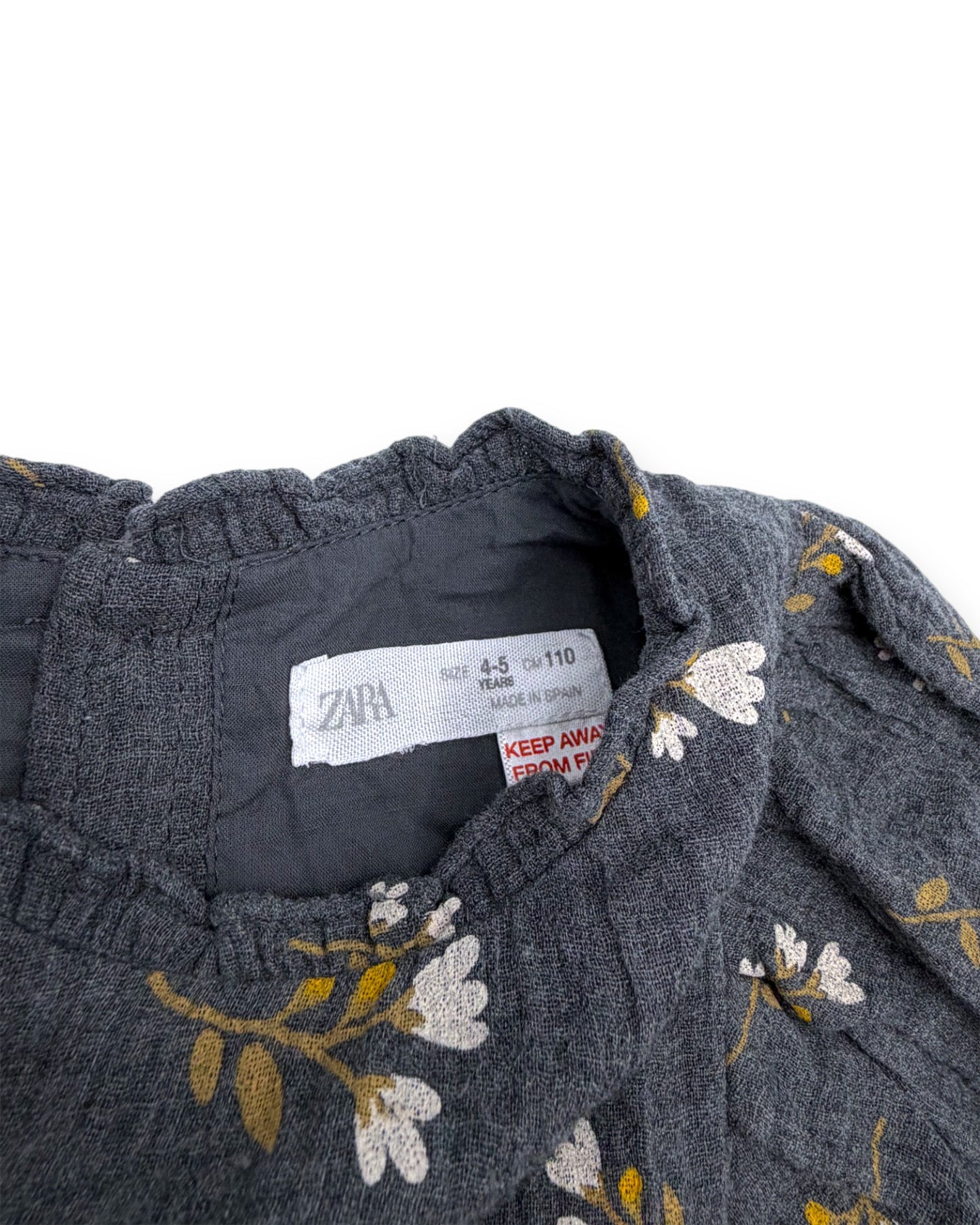 Vestido Cinzento 4-5 Anos