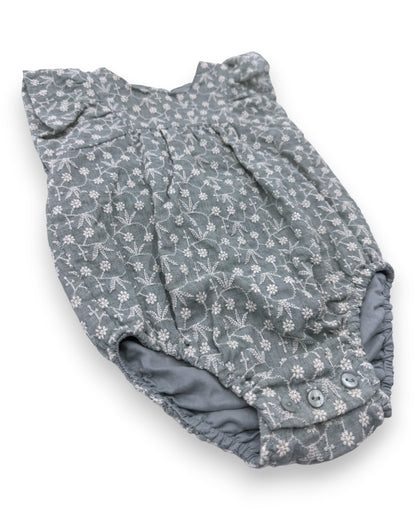 Embroidered Green Bodysuit, Size 3-6 Months