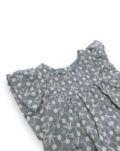 Embroidered Green Bodysuit, Size 3-6 Months