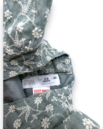 Embroidered Green Bodysuit, Size 3-6 Months