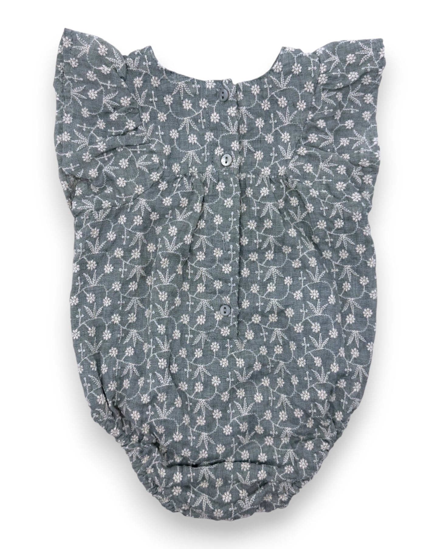 Embroidered Green Bodysuit, Size 3-6 Months