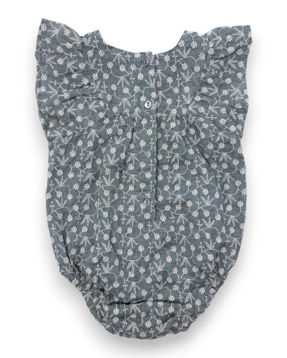 Embroidered Green Bodysuit, Size 3-6 Months