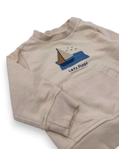 Beige Boat Sweater 6-9 Months