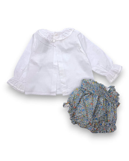 Conjunto Blusa e Tapa Fraldas 3-6 Meses