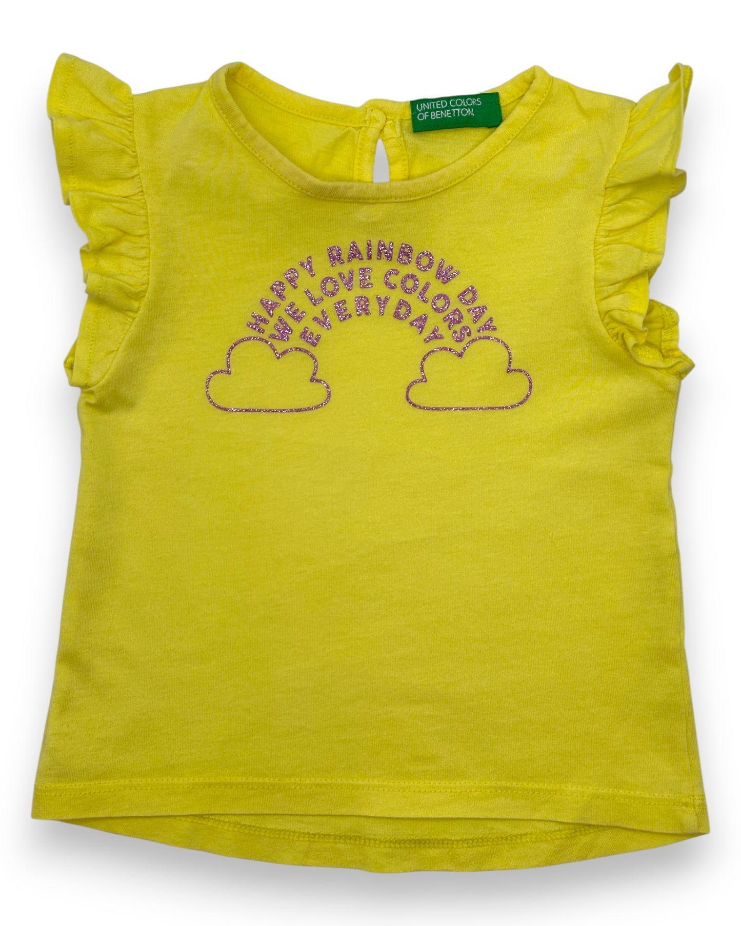 T-Shirt Amarela 6-9 Meses