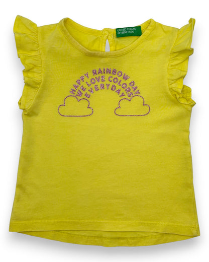 T-Shirt Amarela 6-9 Meses