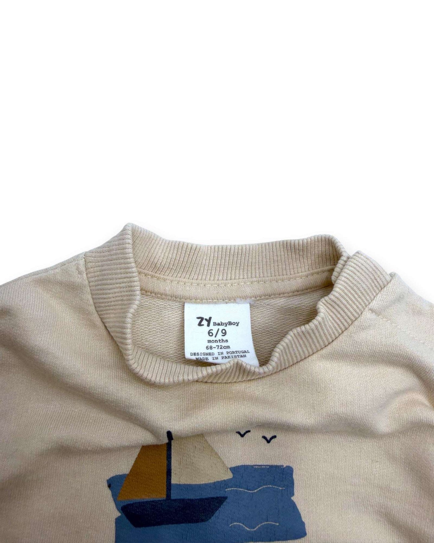 Jersey Beige Barco ZIPPY - 6-9 Meses