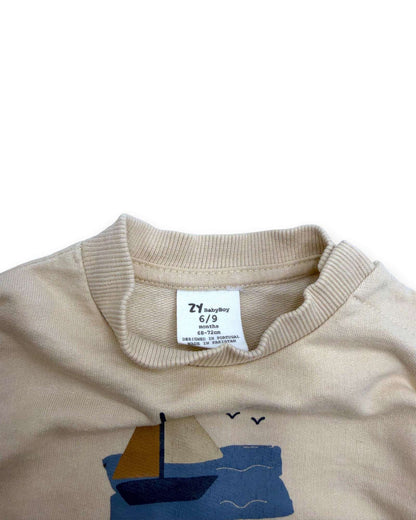 Jersey Beige Barco ZIPPY - 6-9 Meses