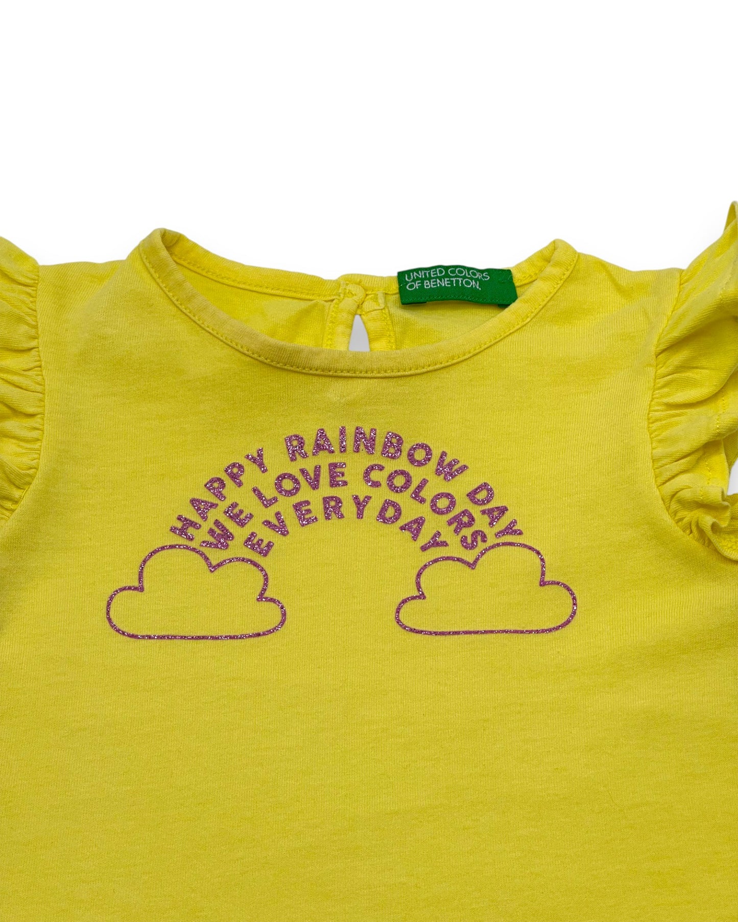 T-Shirt Amarela 6-9 Meses