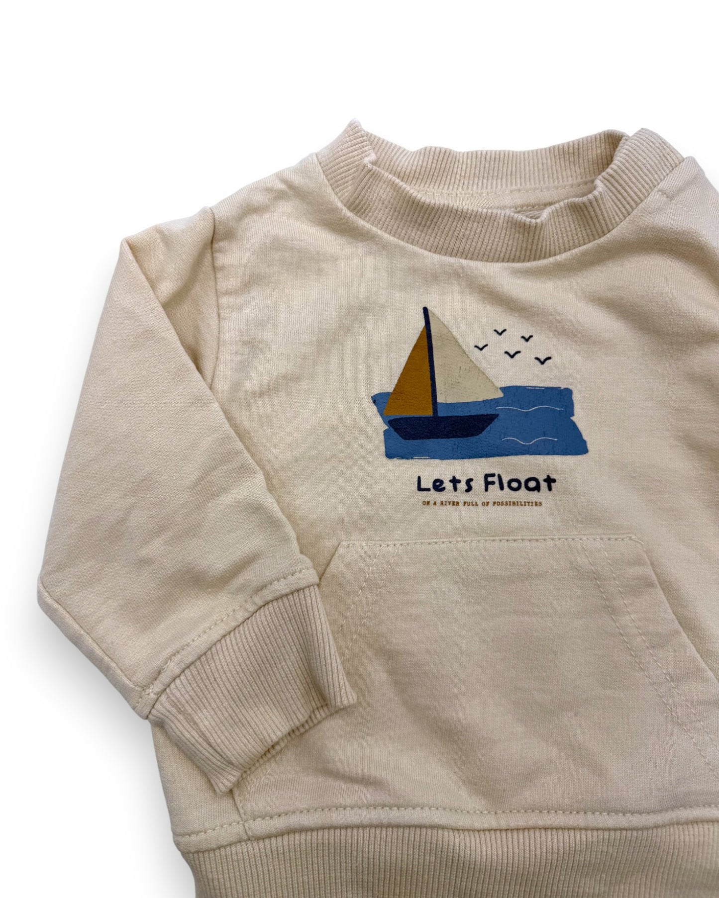 Beige Boat Sweater 6-9 Months