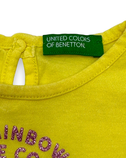 T-Shirt Amarela 6-9 Meses