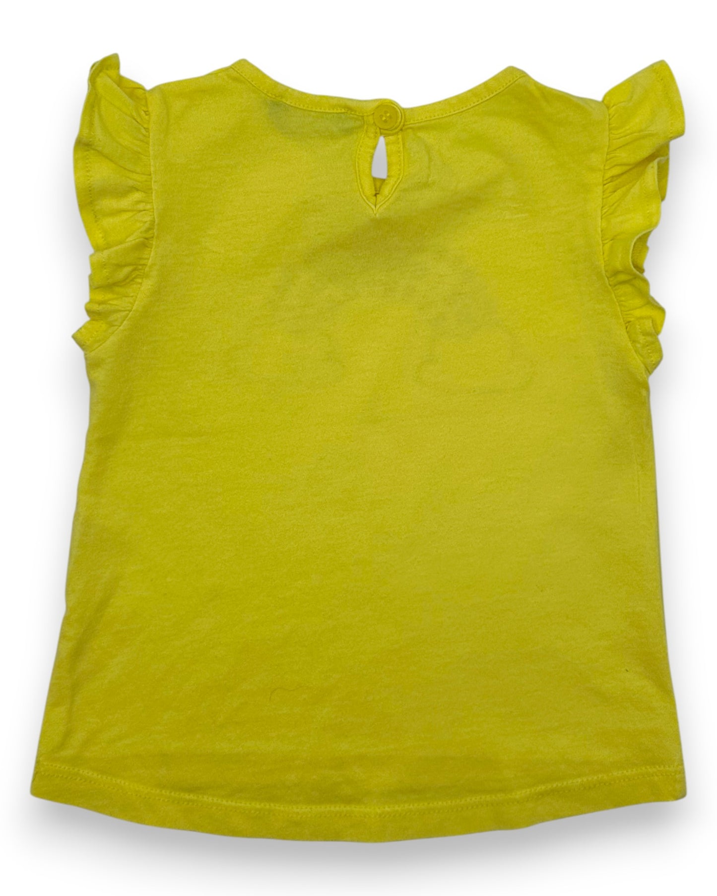 T-Shirt Amarela 6-9 Meses