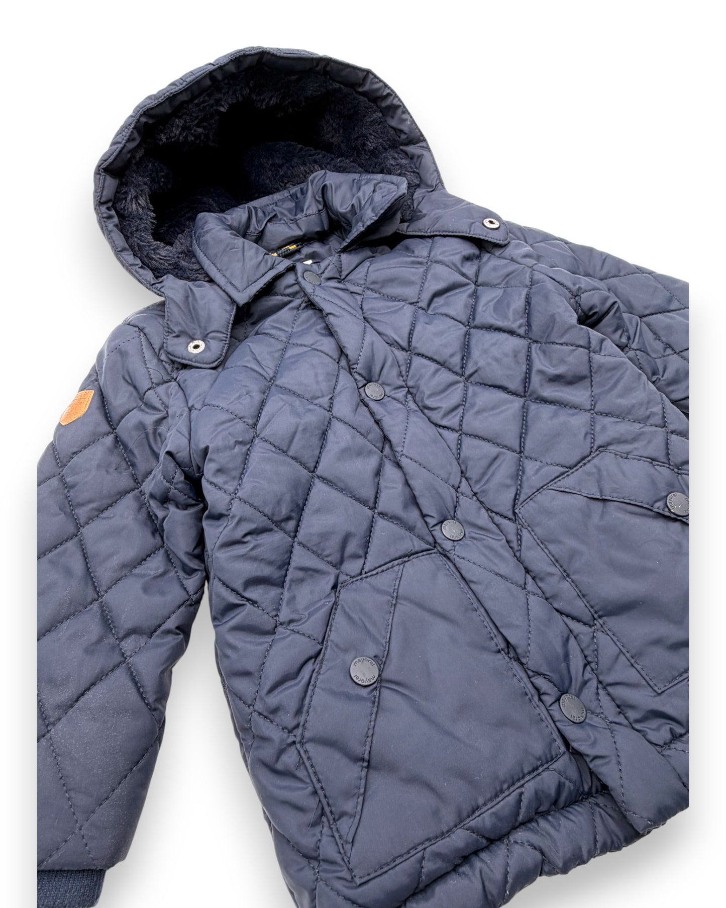 Parka Azul Capuz Amovivel 18 Meses