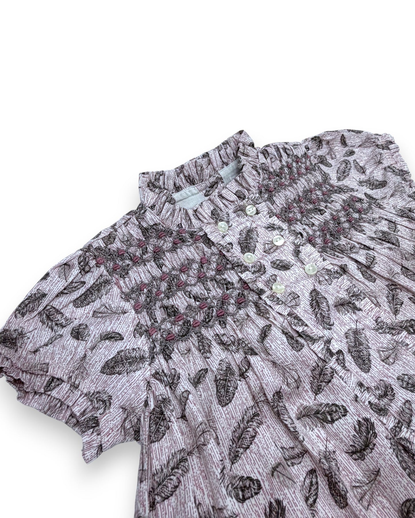 Vestido Floral Rosa 6 Anos