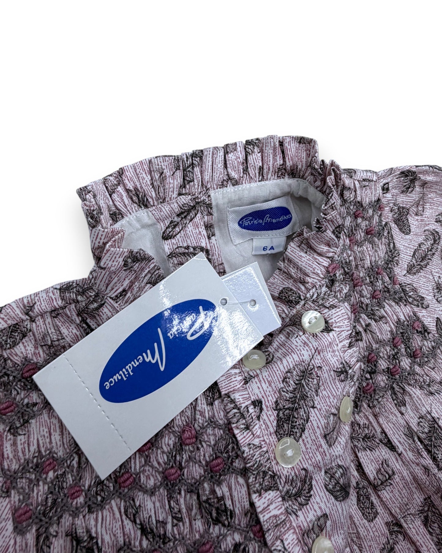 Vestido Floral Rosa 6 Anos