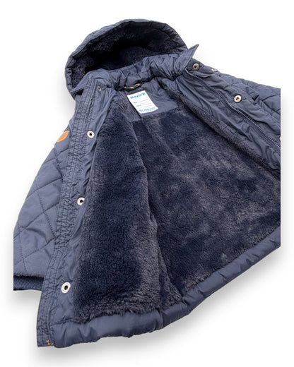 Parka Azul Capuz Amovivel 18 Meses