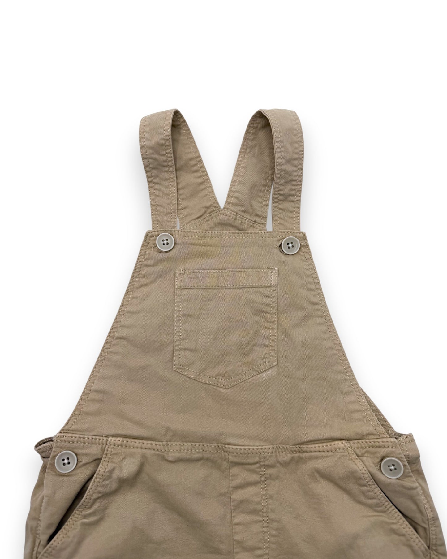 Beige overalls for 2-3 year olds.