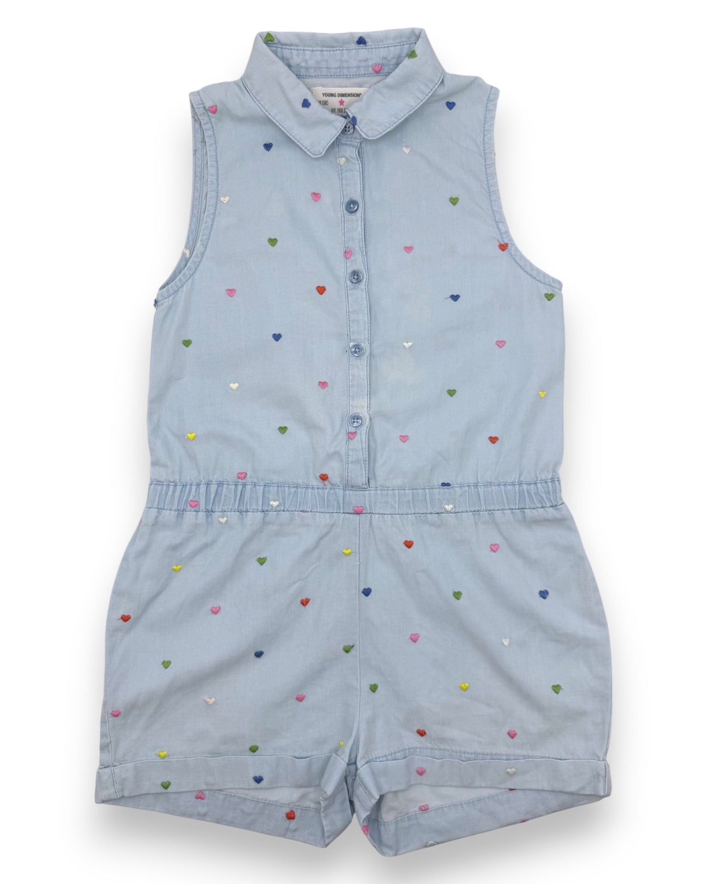 Macacão Curto Azul 7-8 Anos