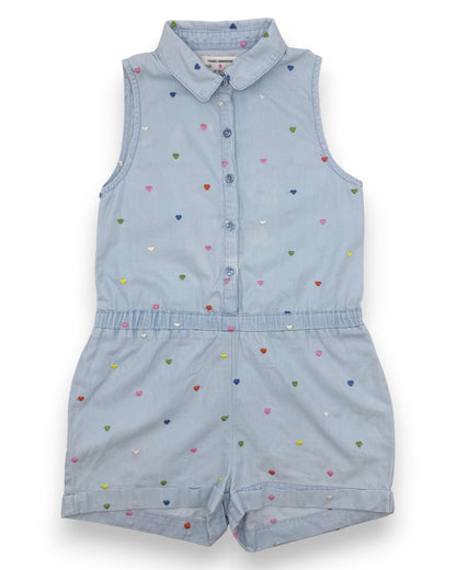 Macacão Curto Azul 7-8 Anos