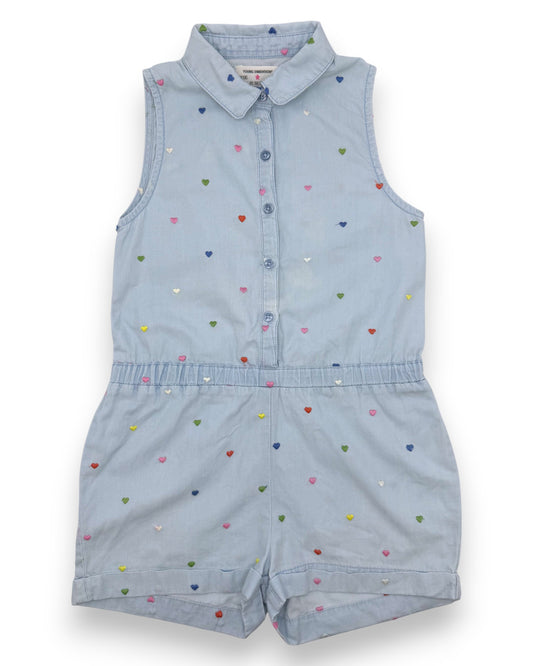 Macacão Curto Azul 7-8 Anos