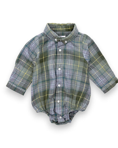 Flannel Shirt Bodysuit 1-3 Months
