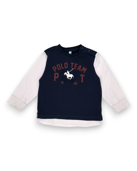 T-Shirt Polo Azul 18 Meses