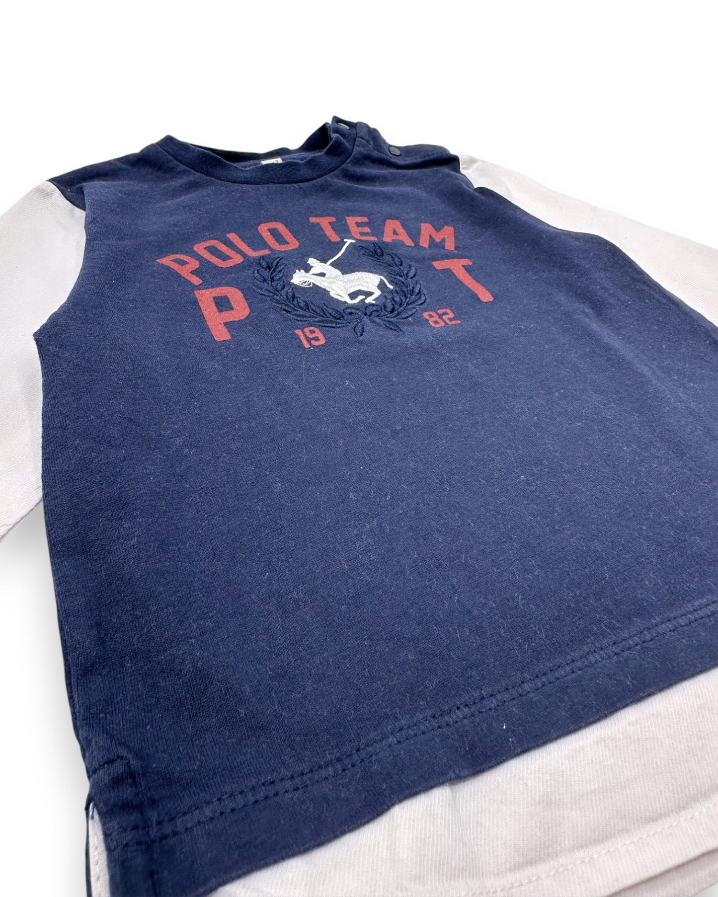 T-Shirt Polo Azul 18 Meses