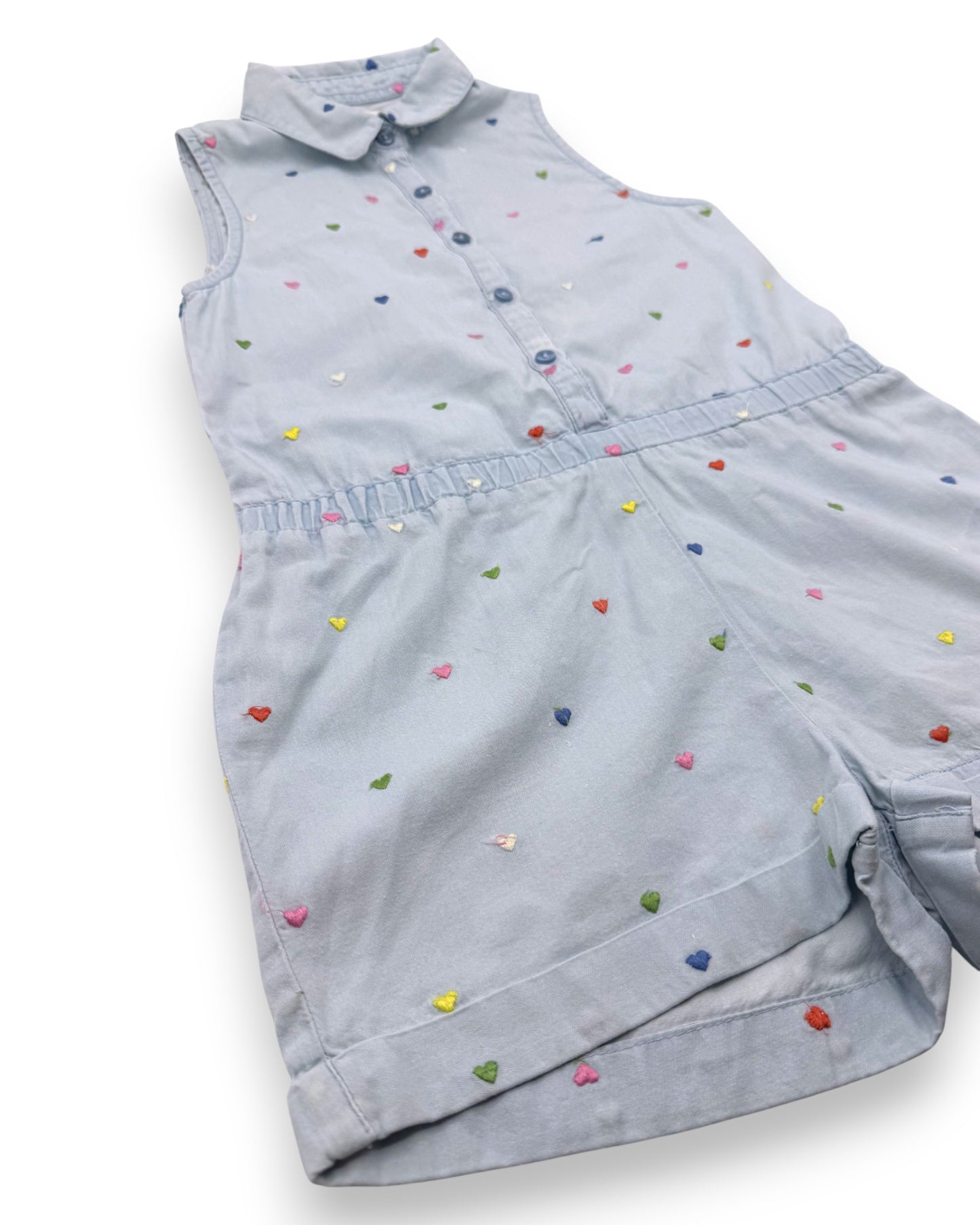 Macacão Curto Azul 7-8 Anos