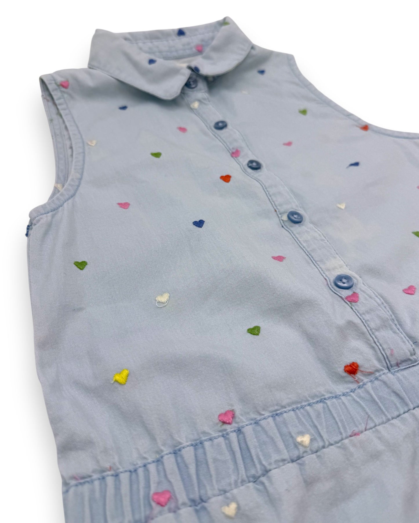 Macacão Curto Azul 7-8 Anos