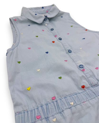 Macacão Curto Azul 7-8 Anos