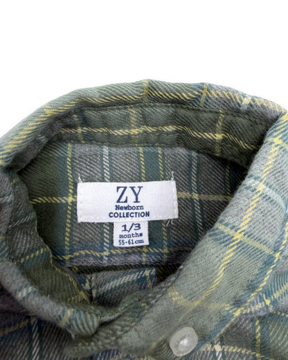 Flannel Shirt Bodysuit 1-3 Months