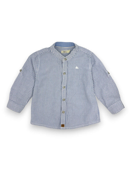 Camisa Riscas Azul SFERA - 12-18 Meses