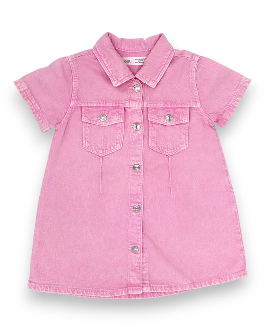 Vestido Ganga Rosa 18-24 Meses