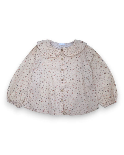 Blusa Bege Floral 5 Anos