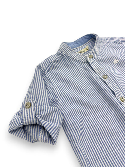 Camisa Riscas Azul SFERA - 12-18 Meses