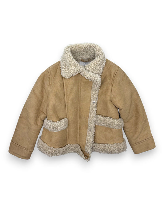 Brown Fur Jacket, Size 6 Years