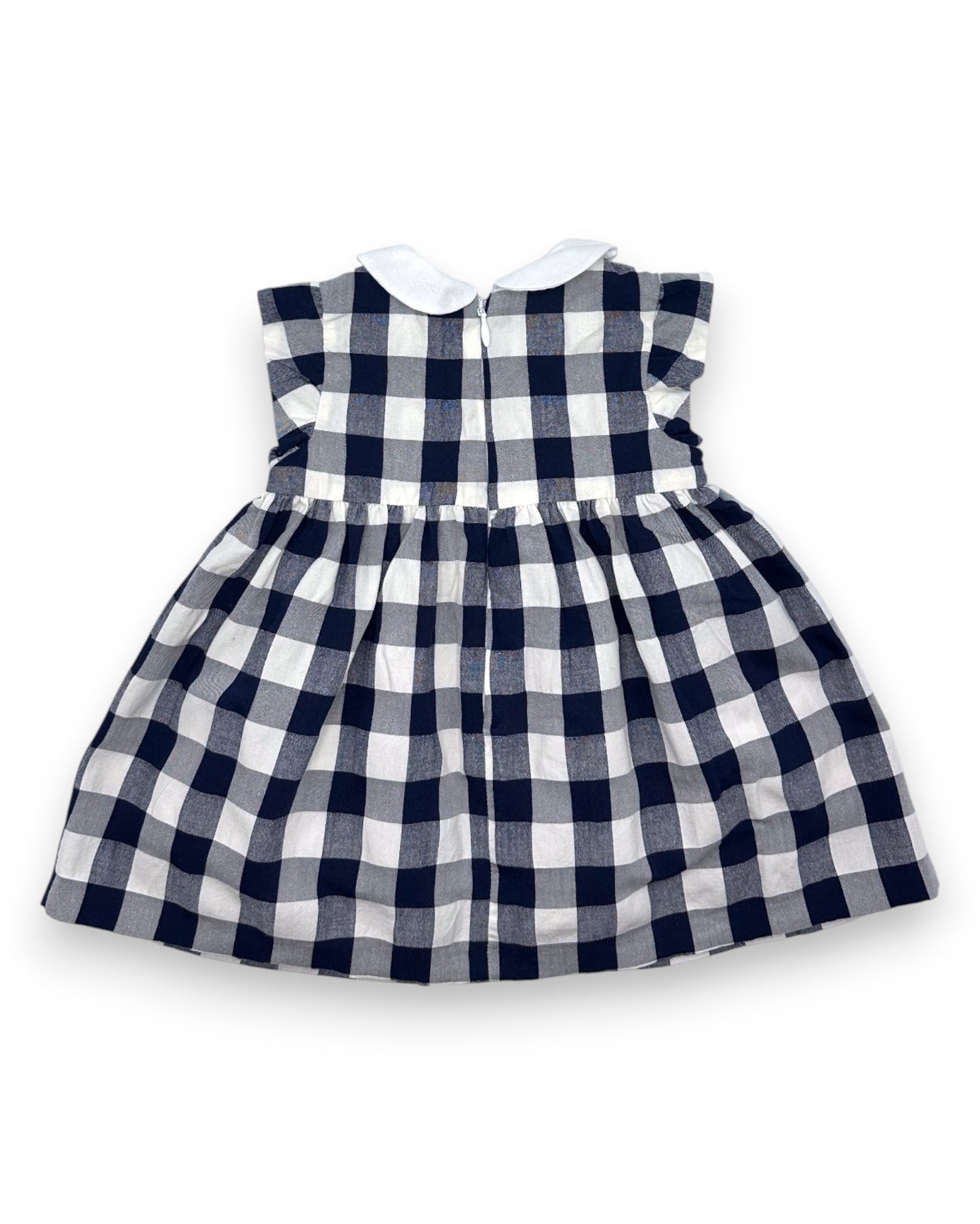 Vestido Xadrez Azul 4-6 Meses