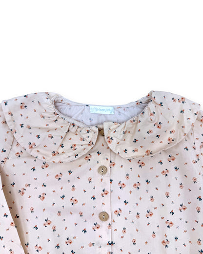 Blusa Bege Floral 5 Anos