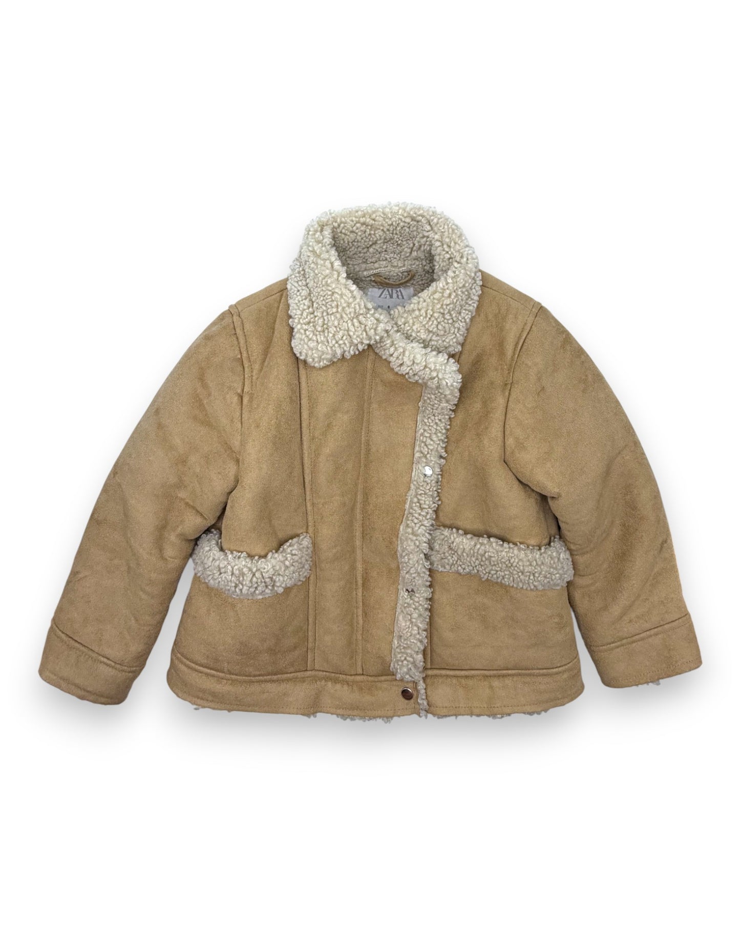 Brown Fur Jacket, Size 6 Years
