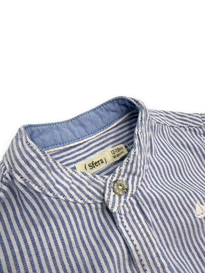 Camisa Riscas Azul SFERA - 12-18 Meses