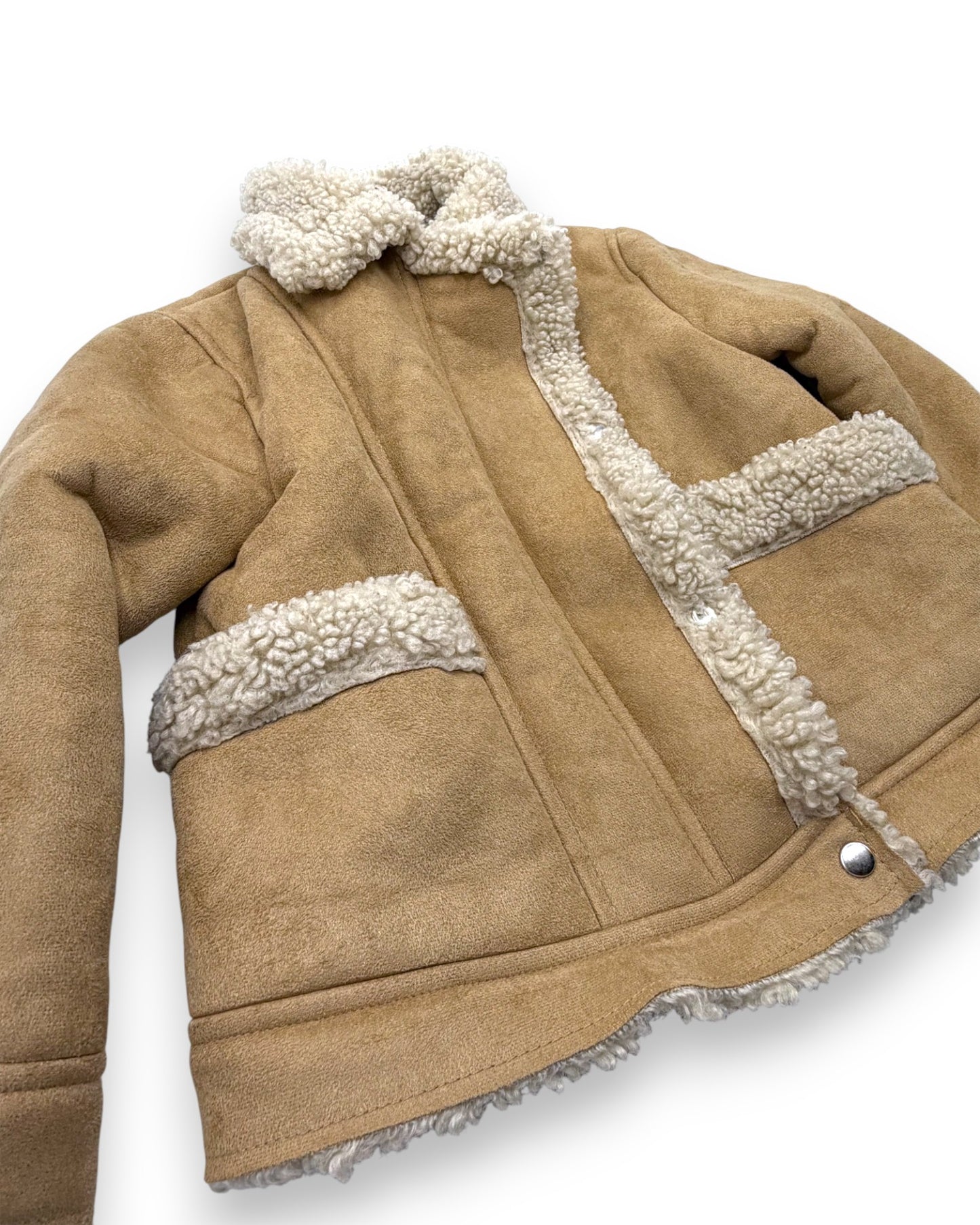 Brown Fur Jacket, Size 6 Years