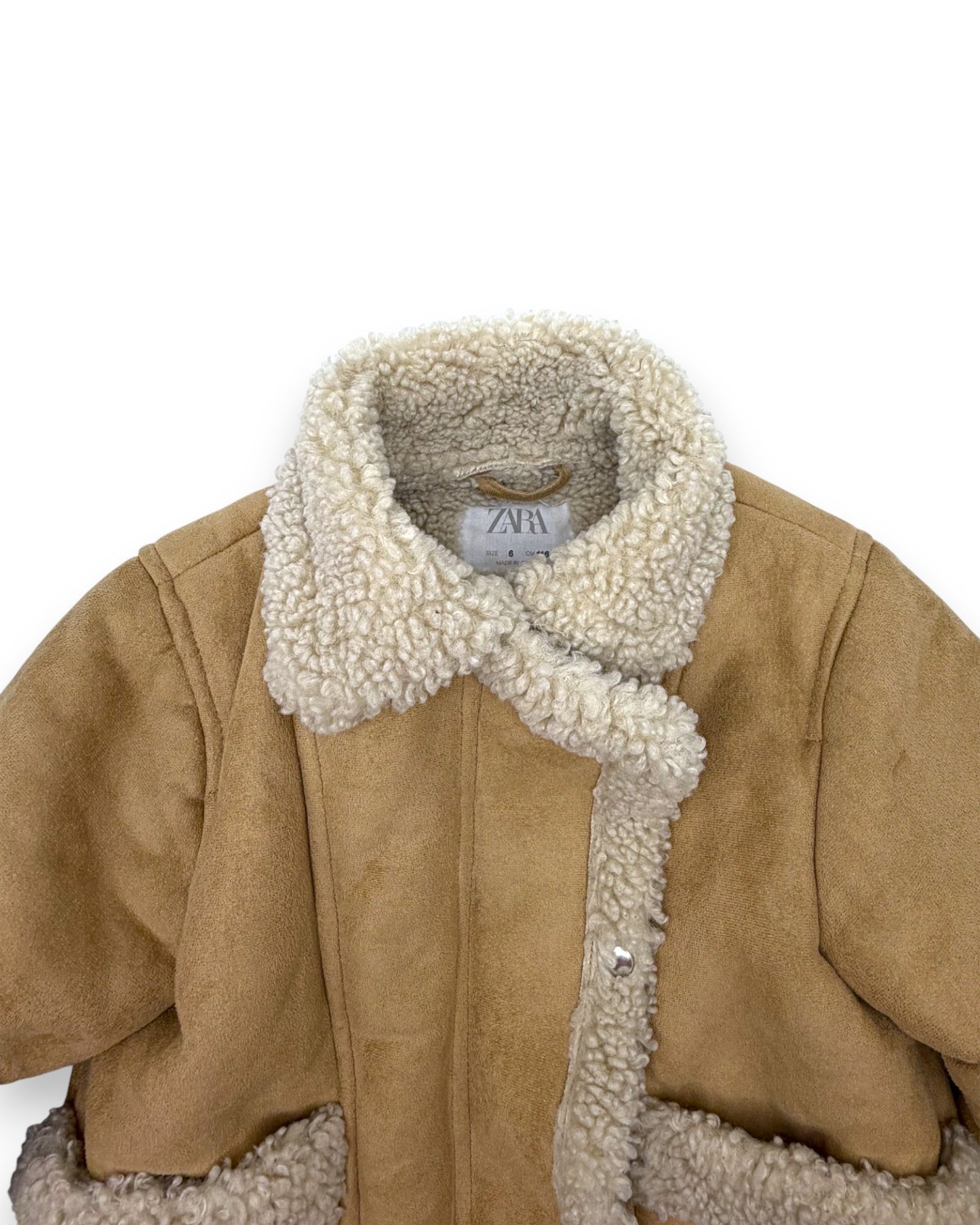 Brown Fur Jacket, Size 6 Years