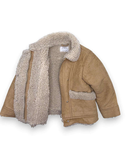 Abrigo de Pelo Marrón ZARA - 6 Años