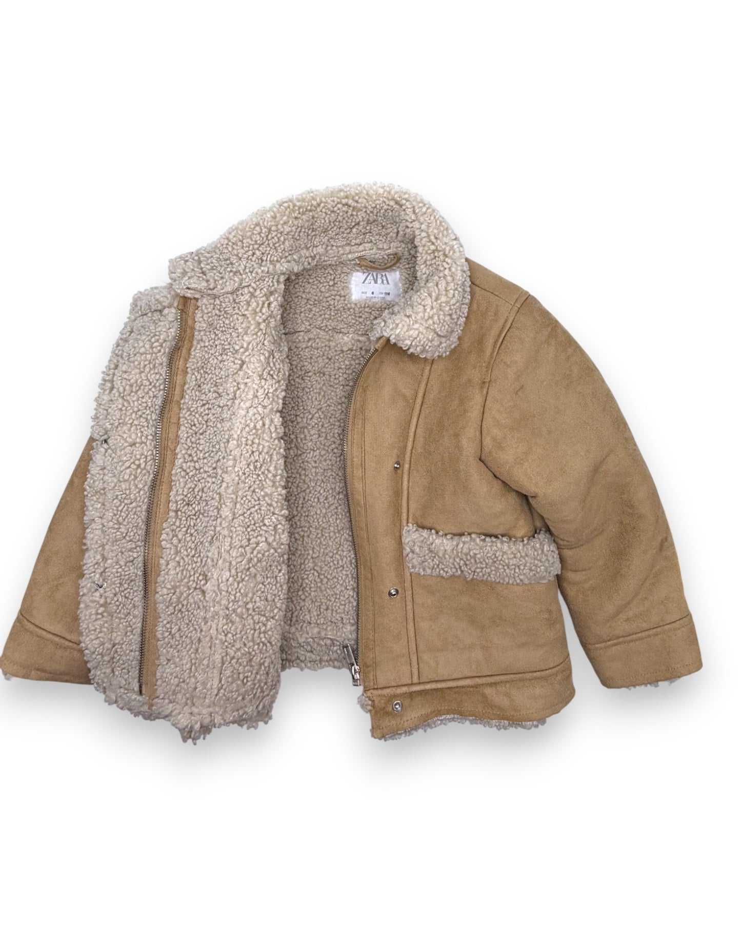 Brown Fur Jacket, Size 6 Years