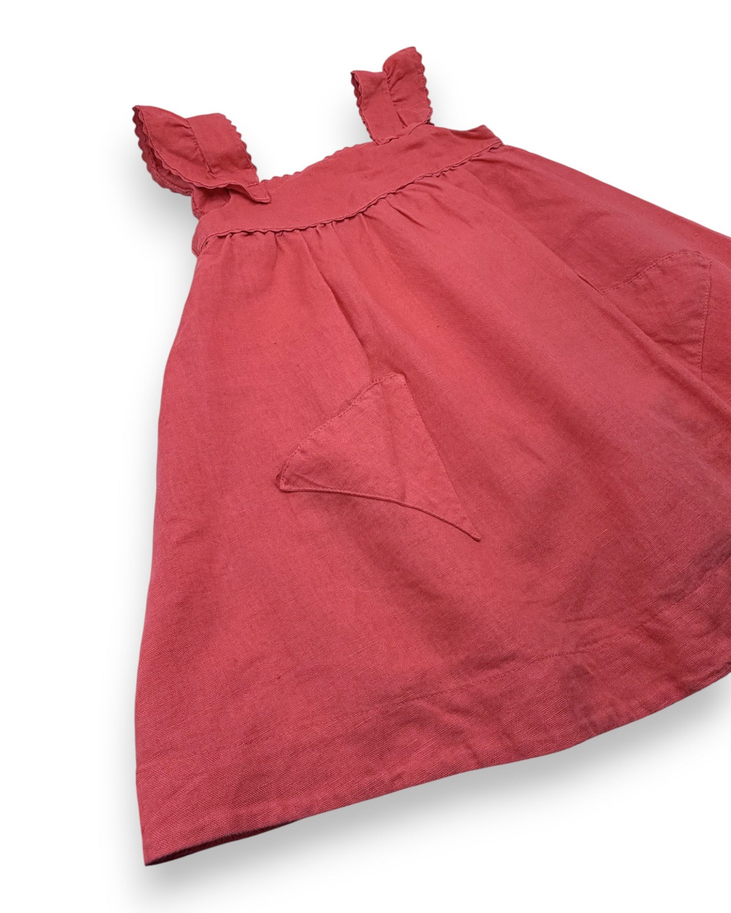 Vestido Linho Rosa 6 Anos