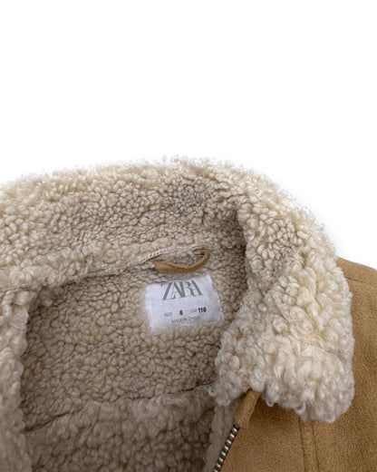 Abrigo de Pelo Marrón ZARA - 6 Años