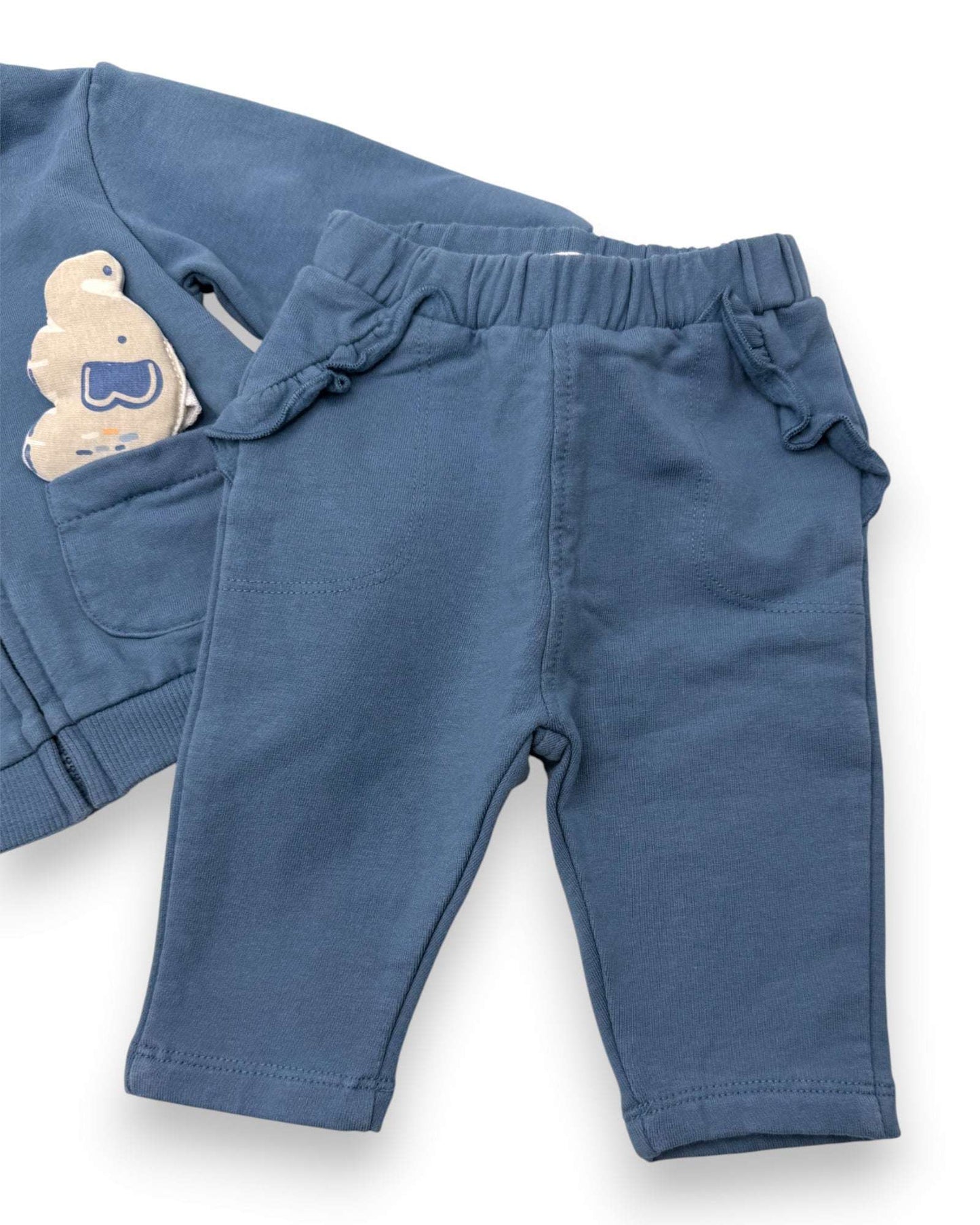 Conjunto Azul Sweater e Calças ZIPPY - 0-1 Mês