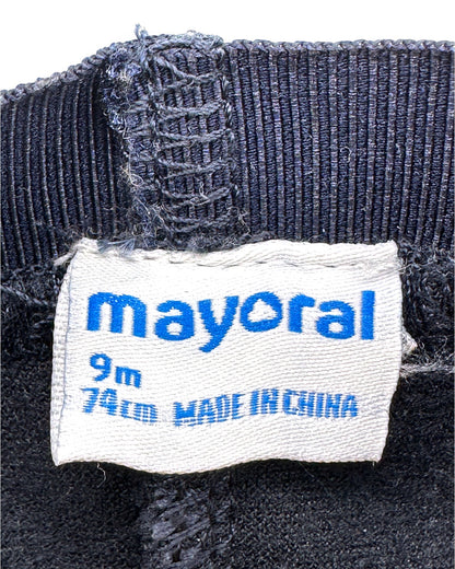 Leggings Veludo Azul 9 Meses