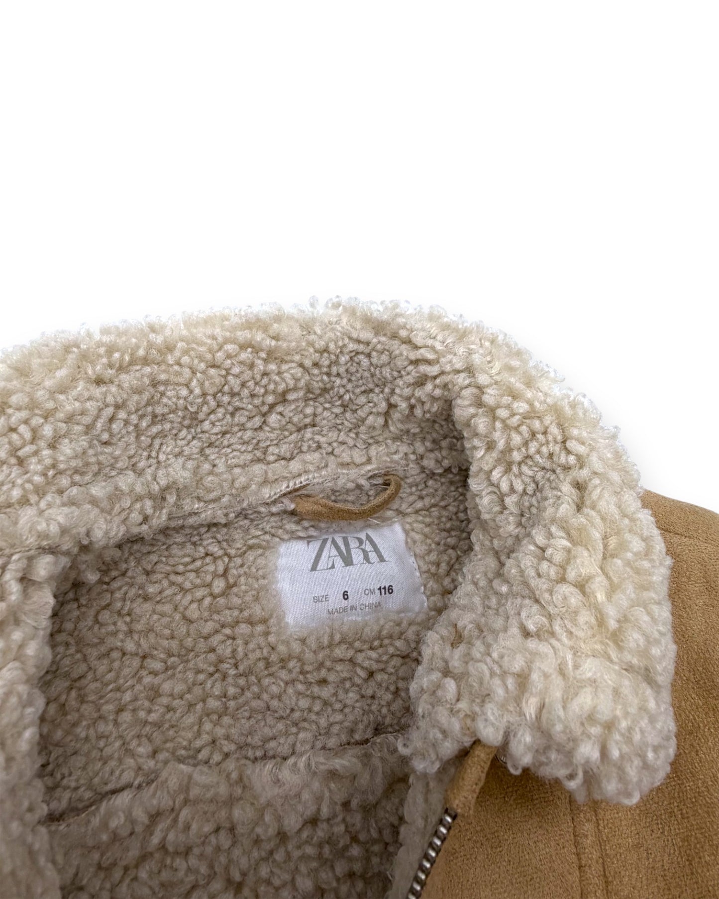 Brown Fur Jacket, Size 6 Years