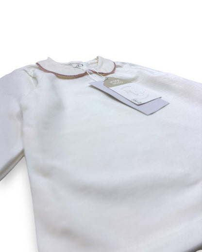 Blusa Branca Gola 12 Meses
